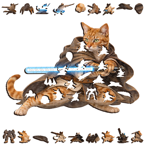 Tabby Cat Starbound Explorer ~ Decorative Wooden Puzzle