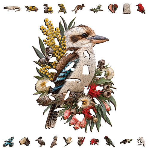 Kookaburra Bushland Bloom Wooden Puzzle