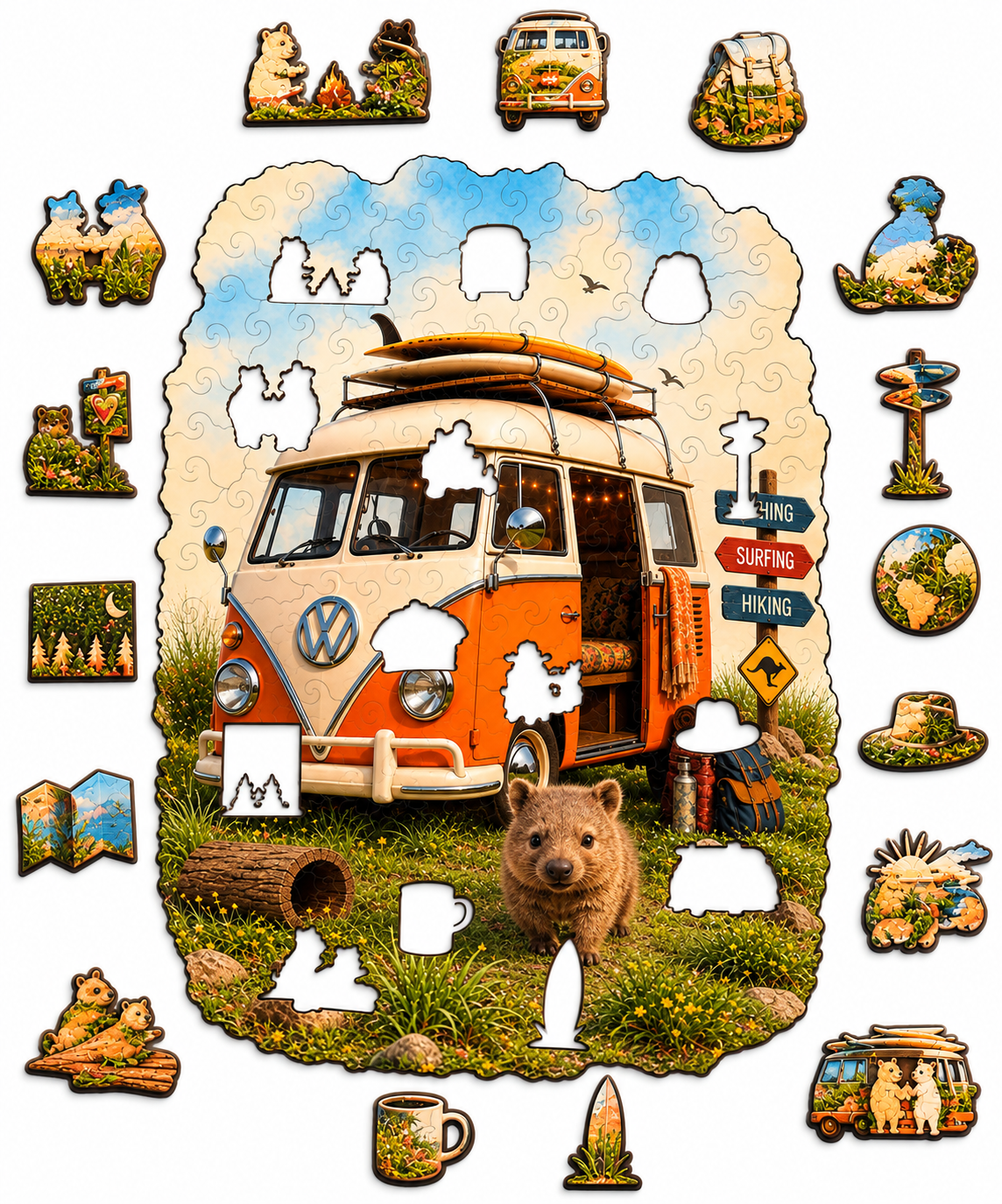 Kombi Adventurer Wooden Puzzle