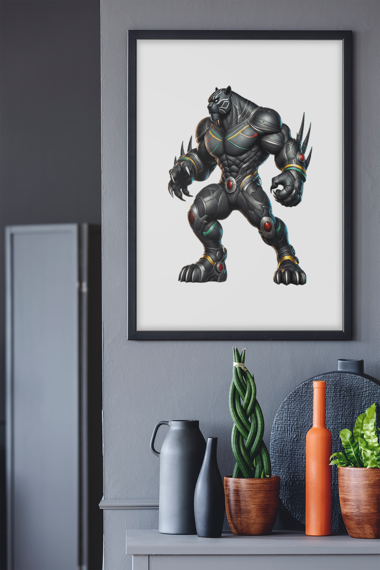 Shadow Claw Panther-Inspired Warrior Puzzle – Penrith Rugby League Collectible Puzzle Art Australia