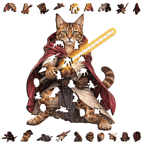 Bengal Cosmic Hunter ~ Decorative Wooden Puzzle Puzzle Art Australia