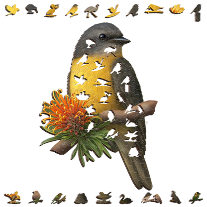 Eastern Yellow Robin Wooden Puzzle