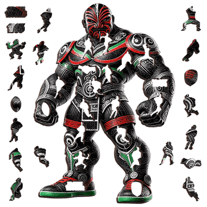 Tribal NZ Warrior Puzzle – Māori-Inspired Gladiator for League Fans Puzzle Art Australia