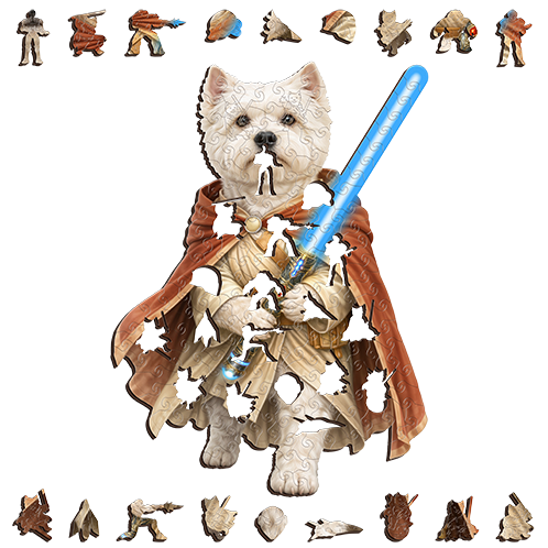 Westie Lunar Pathfinder ~ Decorative Wooden Puzzle