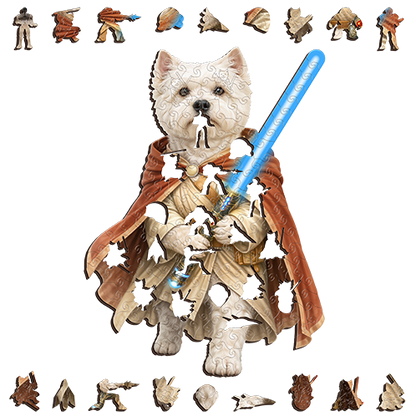 Westie Lunar Pathfinder ~ Decorative Wooden Puzzle