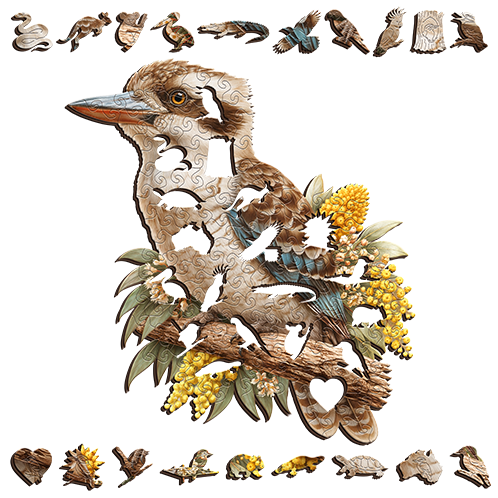 Kookaburra Laughs Wooden Puzzle