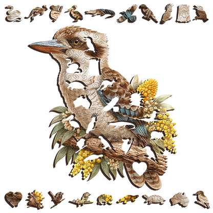 Kookaburra Laughs Wooden Puzzle