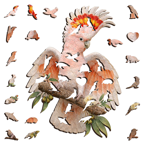 Major Mitchell's Cockatoo Wooden Puzzle