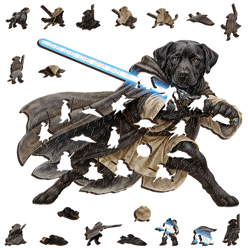 Labrador Cosmic Voyager ~ Decorative Wooden Puzzle