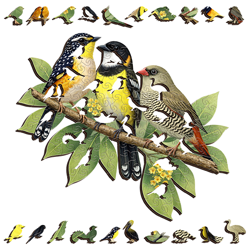Australian Songbirds Wooden Puzzle