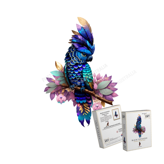 Black Cockatoo Wooden Puzzle