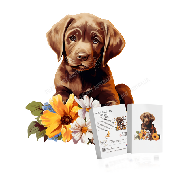 Adorable Labrador Wooden Puzzle