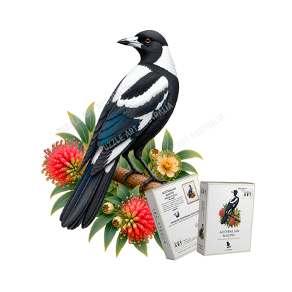 Australian Magpie ~ Wooden Art Puzzle