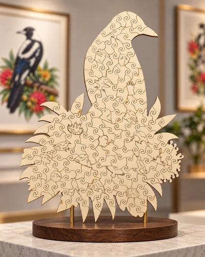 Australian Magpie ~ Wooden Art Puzzle