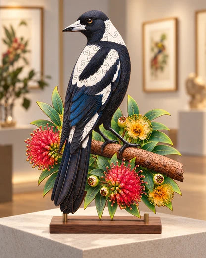 Australian Magpie ~ Wooden Art Puzzle