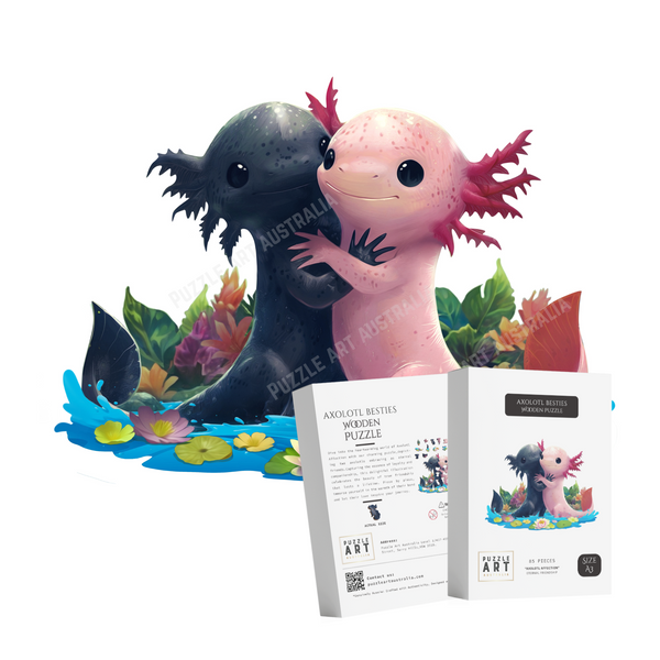Axolotl BFF Wooden Puzzle