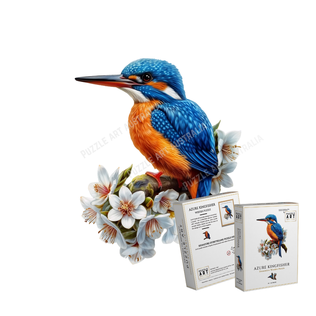 Azure Kingfisher Wooden Puzzle