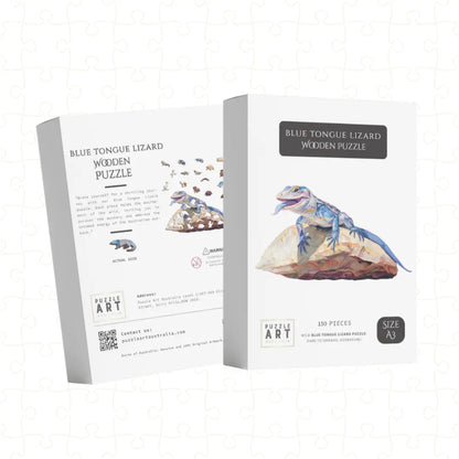 Blue Tongue Lizard Puzzle Art Australia