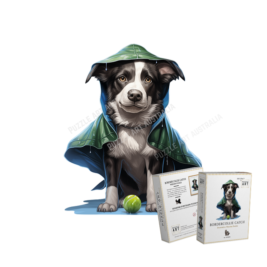 Border Collie Catch Wooden Puzzle