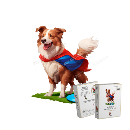 Border Collie Fetch Wooden Puzzle