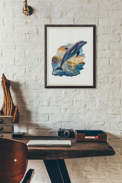 Bottlenose dolphin puzzle art australia
