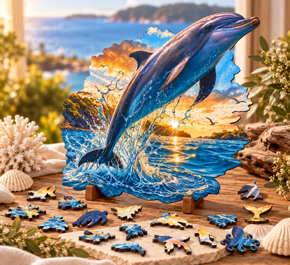 Bottlenose Dolphin Wooden Puzzle