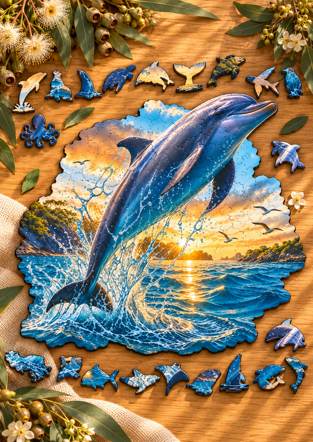 Bottlenose Dolphin Wooden Puzzle