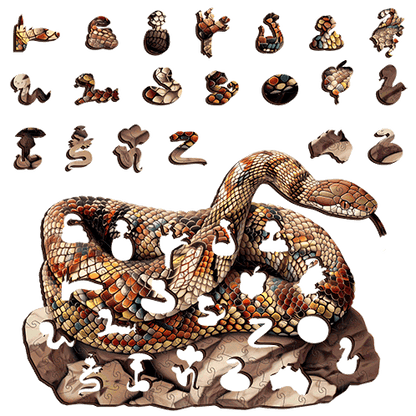 Brown Snake Puzzle Art Australia