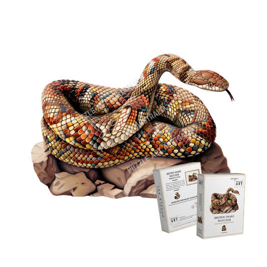 Brown Snake Wooden Puzzle