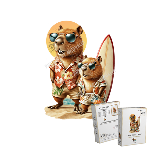 Capybara Cool Crew Wooden Puzzle