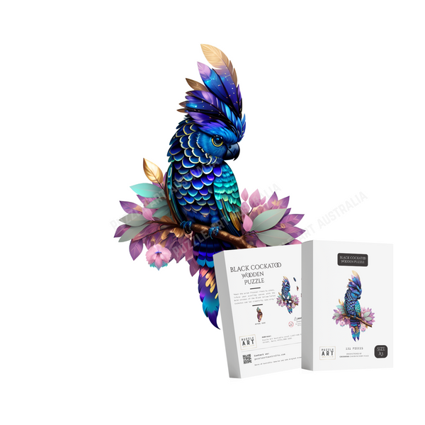 Black Cockatoo Wooden Puzzle