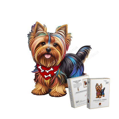 Colourful Yorkie Wooden Puzzle