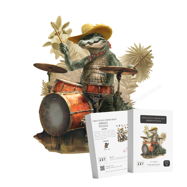Crocodile Drum Beat Wooden Puzzle
