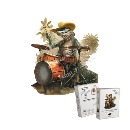 Crocodile Drum Beat Wooden Puzzle