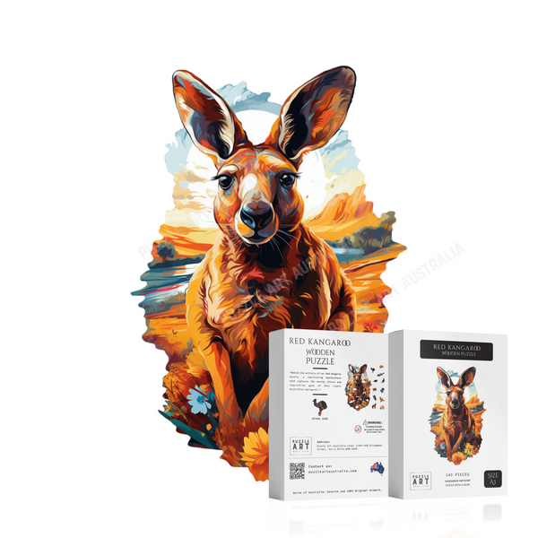 Big Red Roo Wooden Puzzle