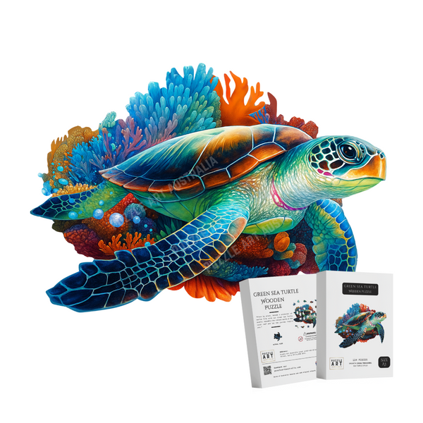 Green Sea Turtle Wooden Puzzle