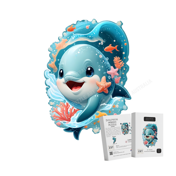 Happy Dolphin Wooden Puzzle
