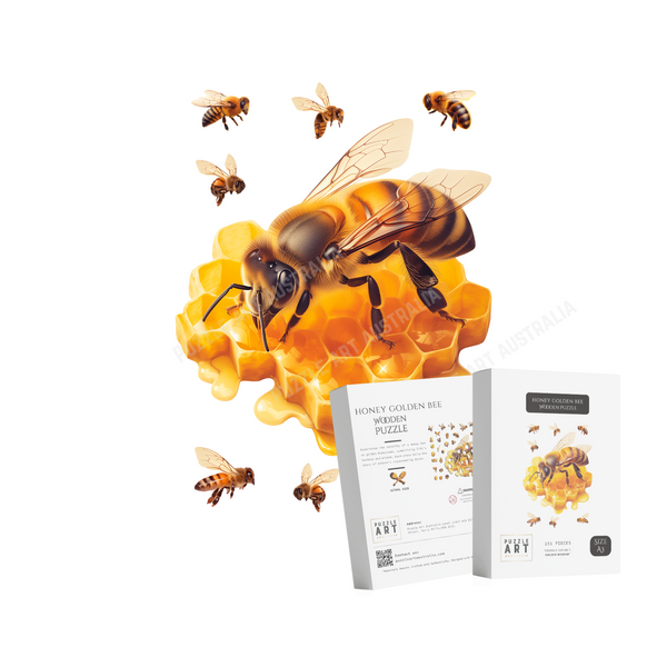 Honey Golden Bee Wooden Puzzle