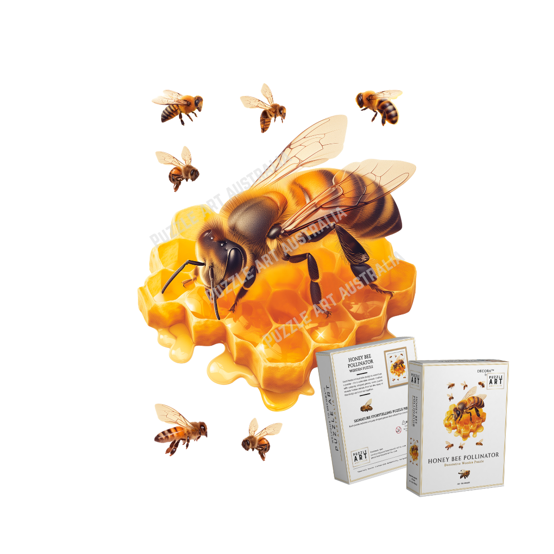 Honey Golden Bee Wooden Puzzle