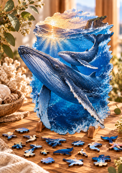 Humpback Rising ~ Decorative Wooden Puzzle
