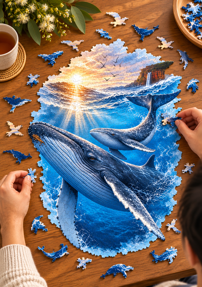 Humpback Rising ~ Decorative Wooden Puzzle