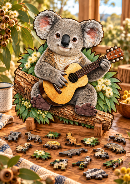 Koala Strumming Puzzle Art Australia
