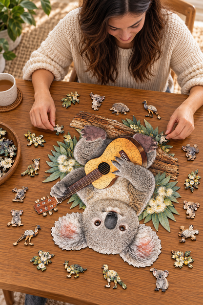 Koala Strumming Wooden Puzzle