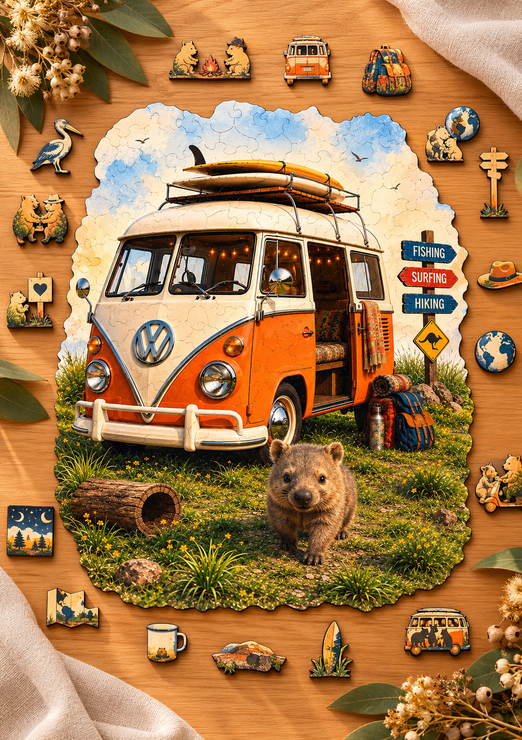 Kombi Adventurer Puzzle Art Australia