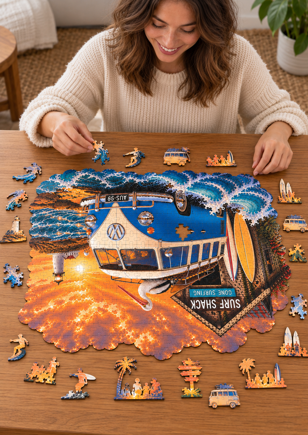 Kombi Surf Rider Puzzle Art Australia