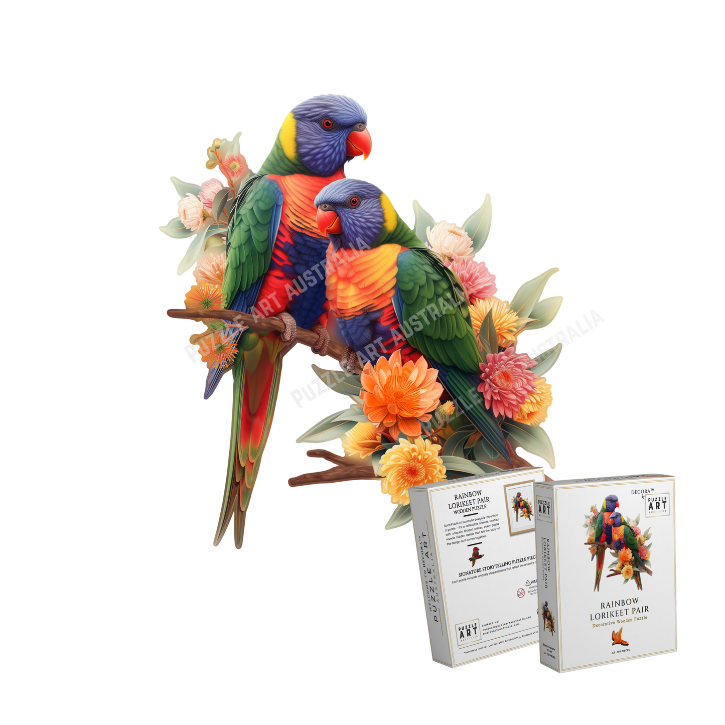 Lorikeet Pair Wooden Puzzle