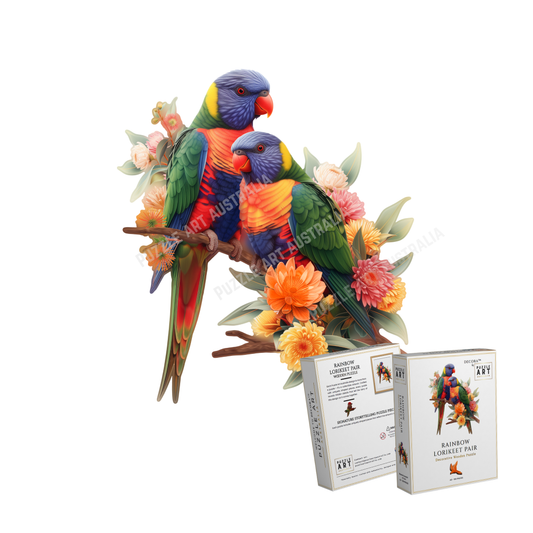 Lorikeet Pair Wooden Puzzle