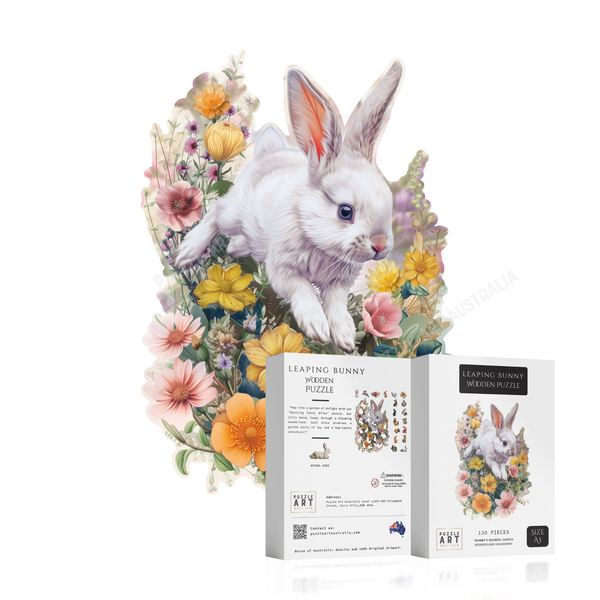 Leaping Rabbit Wooden Puzzle
