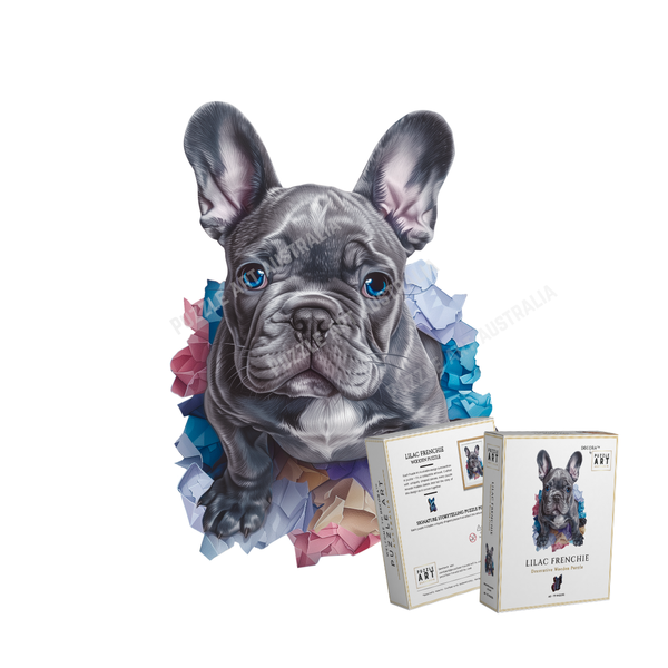Lilac Frenchie Wooden Puzzle