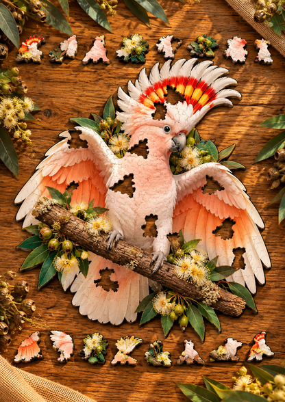 Major Mitchell's Cockatoo Wooden Puzzle